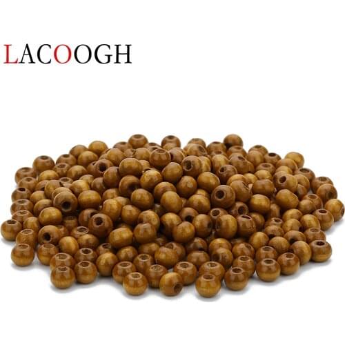 Wholeslae 500pc 6X4mm Natural Wood Bead Lentil Abacus Beads Loose Spacer Beads With 2mm Hole for DIY Bracelet Jewelry Finding