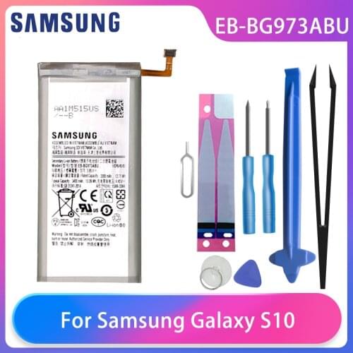Orginal Samsung Galaxy S10 S10 X SM-G9730 SM-G973 G973F G973U G973W Phone Battery EB-BG973ABU 3400mAh Samsung Battery Free Tools