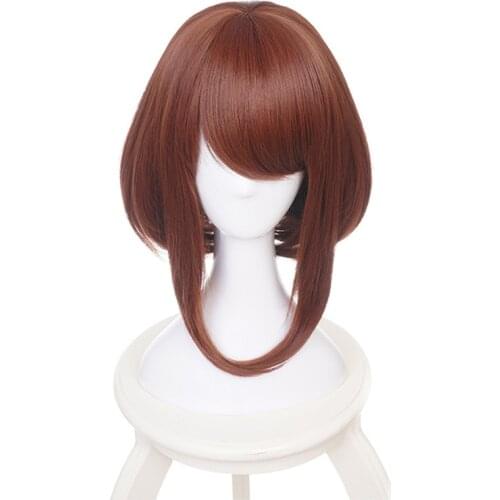 Boku no Hiro Akademia OCHACO URARAKA wig My Hero Academia party wig Brown Cosplay Wig+Wig Cap