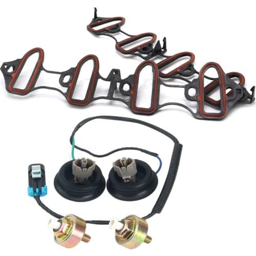 Intake Manifold Gasket Knock Sensor Harness Kit for Chevy for GMC Silverado Sierra for Cadillac 5.3L 6.0L OEM 89017589 12601822