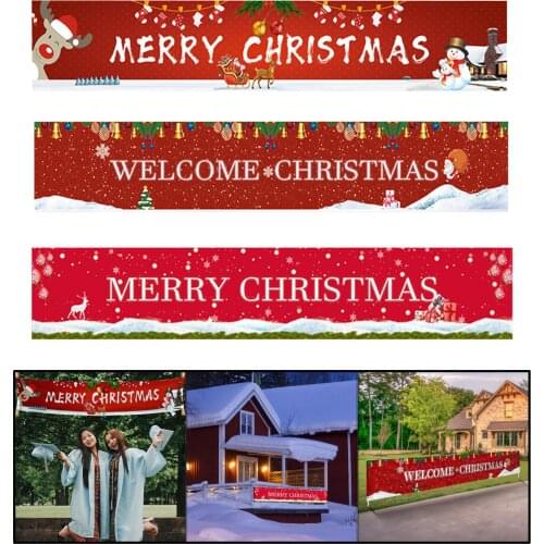 Merry Christmas Banner Flag Wall ing Xmas Party Decoration Ornament