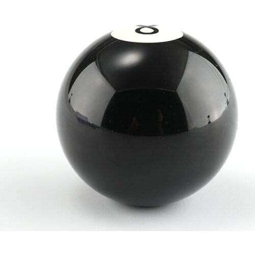 Black 8 eight Pool Billiard Ball Gear Shift Knob w/ Adapter Universal Vehicle AT/MT Shifter Lever Head