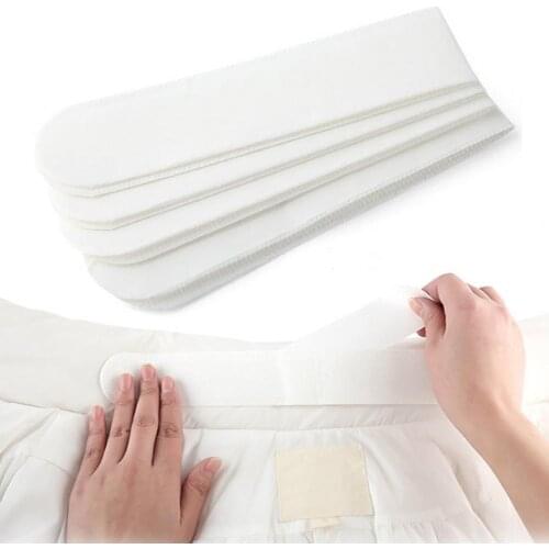 6Pcs Disposable White T-shirt Collar Anti-perspiration Pad Anti-dirty T-Shirt Neck Collar Sweat Pad Tape Absorbing StickerUnisex