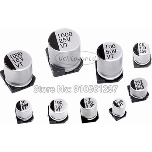 SMD aluminum electrolytic capacitors 50V 100V 25V 35V 100UF 470UF 680UF 1000UF 12.5*13.5mm 12x13 16x16.5mm