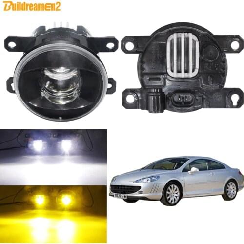 LED Fog Light Car Front Bumper Fog Lamp Daytime Running Light 12V For Peugeot 407 Coupe 6C_ 2005 2006 2007 2008 2009 2010 2011