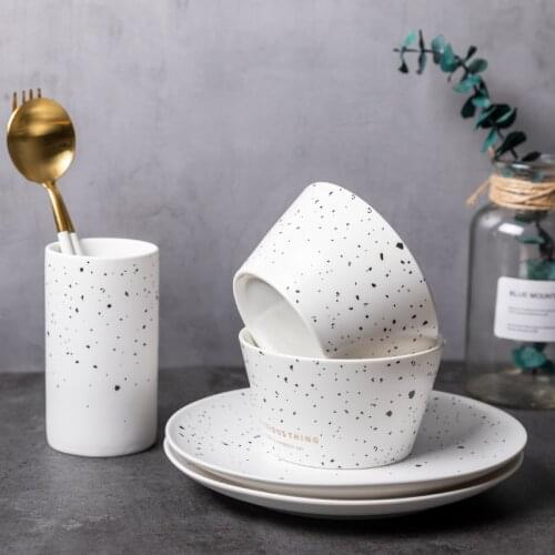 Terrazzo bowl plate sets dinnerware sets for one person plates dishes