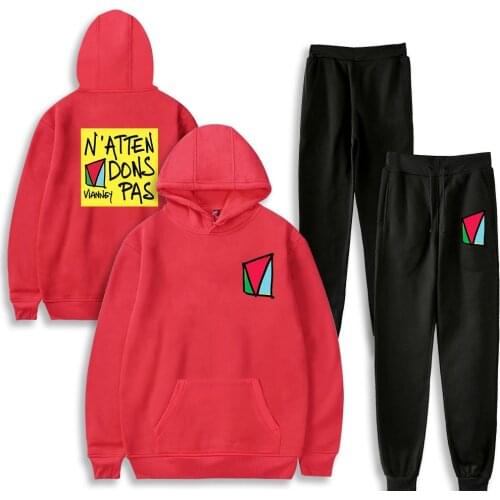 WAWNI Vianney Hoodie Sweatshirt Two Piece Suit Cotton Popular Fashion Pullover Pants Harajuku Wtreetwear Set Hip Hop Hot 2021