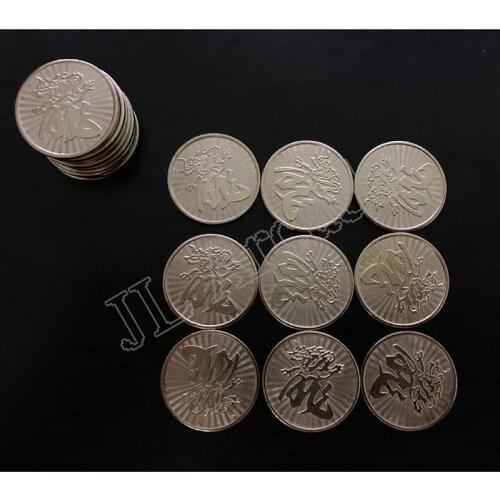 100pcs per bag Arcade Style Gaming Coin Tokens 25*1.85mm Stainless steel tokens for Arcade MAME Amusement Machine Cabinet