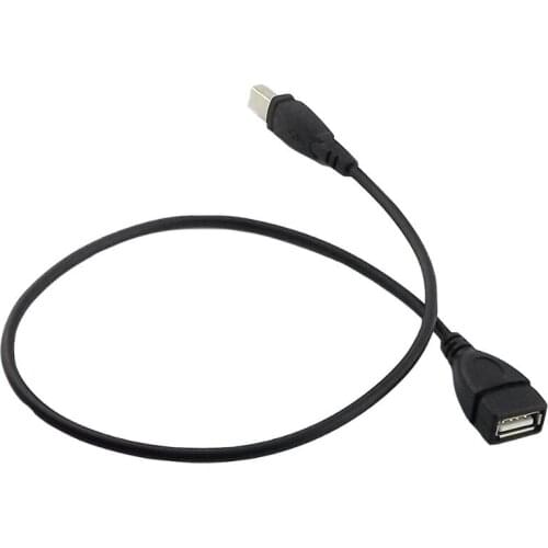 1x USB 2.0 Type B Male to USB 2.0 A Female Jack Scanner Printer Converter Adapter Connector Cable 50cm