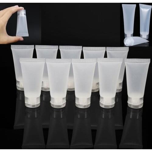 10/20/30pcs Refillable Travel Bottle Set 15ml Clear Plastic Soft Tubes Empty Cosmetic Cream Emulsion Lotion Packaging Containers