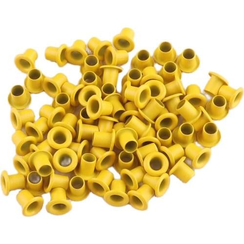 100 sets 4*5mm Scrapbook Eyelet yellow with Grommet for Leathercraft Shoe Belt DIY Scrapbooking Cap Bag Tag Clothes Accessories