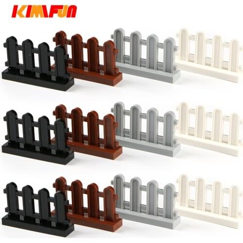 90pcs City Animal Fence Garden MOC Guardrail Bricks Firefighting Accessories Parts Kids DIY Blocks Toys Set Gifts