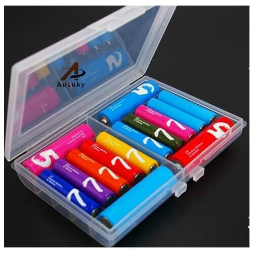 A Ausuky Multifunctional 5 battery storage box AA battery protectionAA battery storage box 20