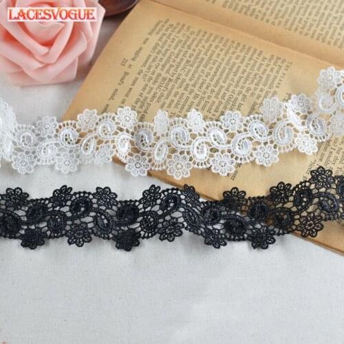14yards 3.5cm Embroidery lace ribbon Necklace material DIY patchwork Dress edge Garment needlework sewing accessories 708