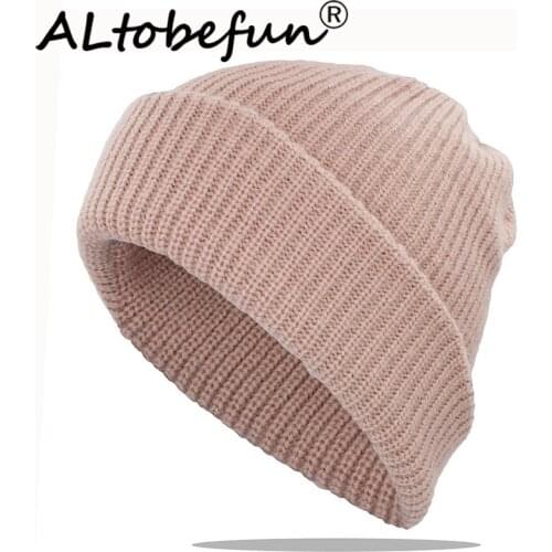 Altobefun Outdoor Women Winter Warm Hat For Adult Unisex New Wool Men Knitted Beanies Skullies Casual Cotton Hats Cap AHT170