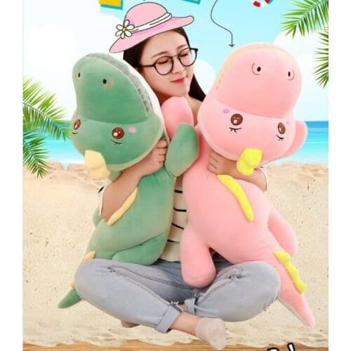Large 100cm cute cartoon dinosaur plush toy down cotton soft doll throw pillow Christmas gift b1489