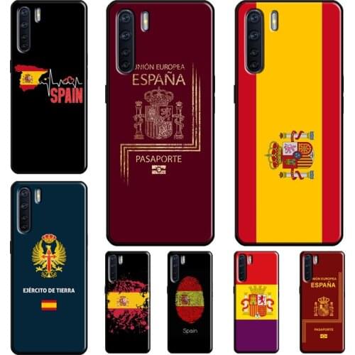 Spain passport Spanish Flag For OPPO Find X3 X2 Pro A52 A72 A83 A91 Reno 2 2Z 4 A53 A9 A5 2020 F5 A3S A31 Case Cover