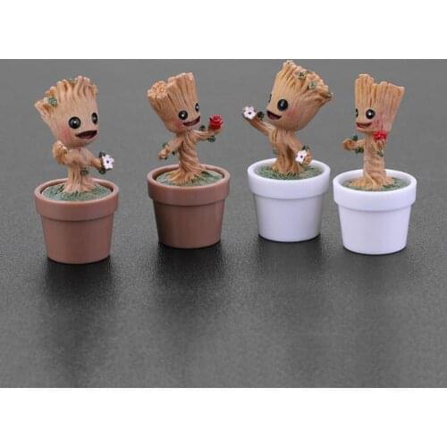 Baby Flowerpot Figure Desk Decoration Miniature Model Toy for Home Office Table Decoration Kids Birthday Gifts