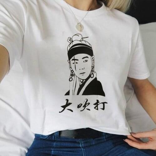 Summer Fashion Agust D Daechwita T Shirt Female Korean Kpop Bangtan Unisex Harajuku Vintage 90s Grunge Tee Tops Women Clothes