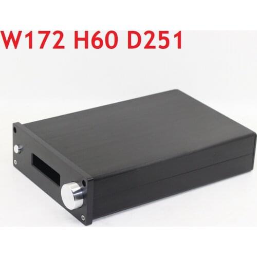 Preamp Amplifier Chassis Decoder DAC Case Power Amplifier Supply Housing Size W172 H60 L251 DIY Aluminum Shell For F6 Circuit