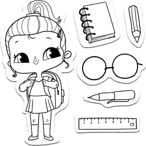 Spanish girl stamp Clear Stamp for Scrapbooking Transparent Silicone Rubber DIY Photo Album Decor 103