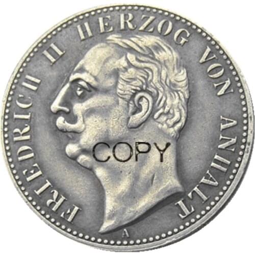 Germany 1901/1904 2pcs 2 Mark Rare coins Silver Plated Copy coins