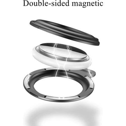 Magnetic Case For Airtags Metal Protective Sleeve Bumper Antilost Device Keychain For Apple Airtag Locator 360 Full Magnet Cover