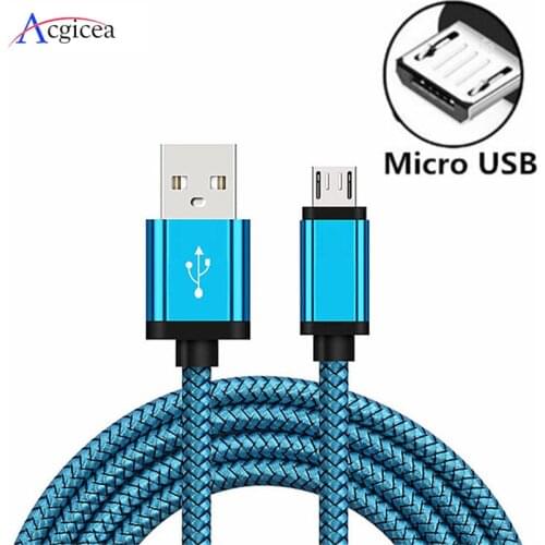 Micro USB Cable 2A Fast Charging Nylon USB Sync Data Mobile Phone Adapter Charger Cable For Samsung Sony HTC LG Android Cables