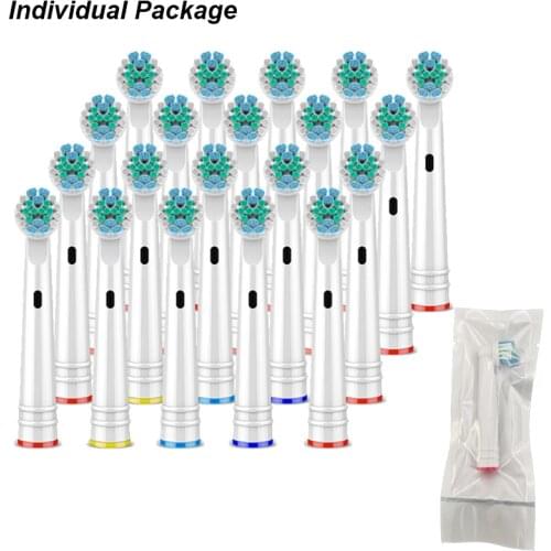16/20PCS Electric Toothbrush Head Replacements Brush Heads Individual Package Extra Soft Bristles for Oral B OC18 D20 D25 D30