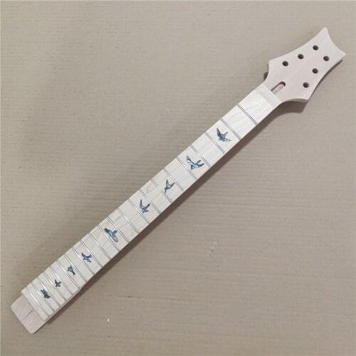 Unfinished mahogany 22 frets electric guitar neck maple fingerboard set-in neck 24.75inch