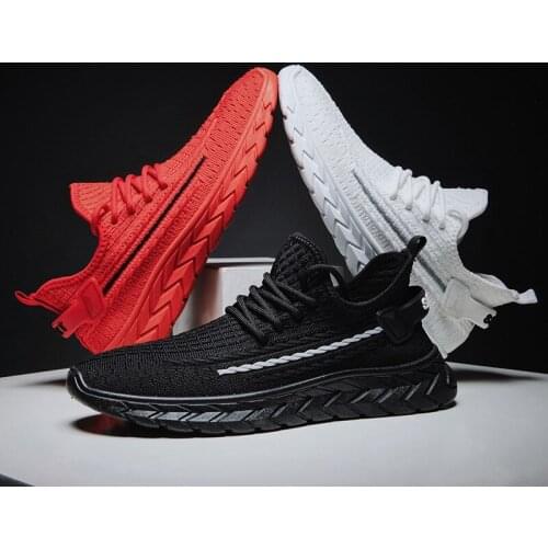 2021 spring and summer new casual breathable mens sports shoes Korean versatile mesh shoes Chaofei woven running mens shoes