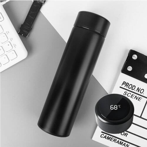 New Stainless Steel Intelligent Temperature LED Touch Display Insulate Thermos Strainer Tea Mug Coffee Cup Vacuum Thermal Bottle