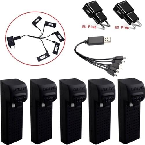 Original 3.7V 500mAh Lipo Battery With 5in1 Charger For UDI U61 U61W A30 A30W Drone RC Quadcopter Spare Parts Drone Battery