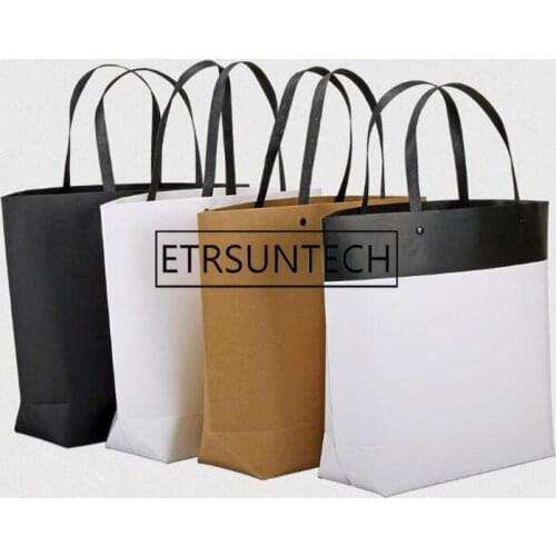 Kraft Paper Gift Bag Wedding Present Packaging Recyclable Jewelry/Clothes/Scarf Shopping Party Bags 50pcs