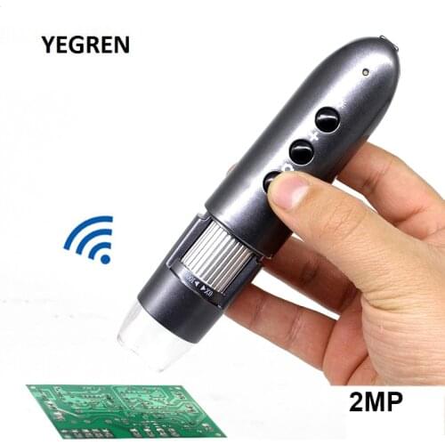 Portable Wireless WIFI Digital Microscope 8 LED Zoom Microscope Electronic Magnifier for Industrial PCB Repairing Android IOS