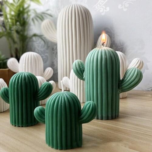 Cute Cactus 3 Size Candle Mold Silicone Mold Aromatherapy plaster Mold Handmade Crafts Mold DIY Gifts Home Decoration