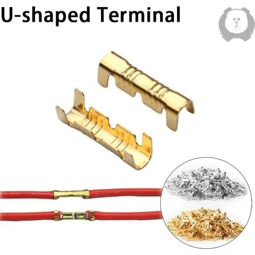 50pcs/100pcs/200pcs U-shaped terminal piece Cold plug connector Cold pressed terminal Small tooth fascia terminal