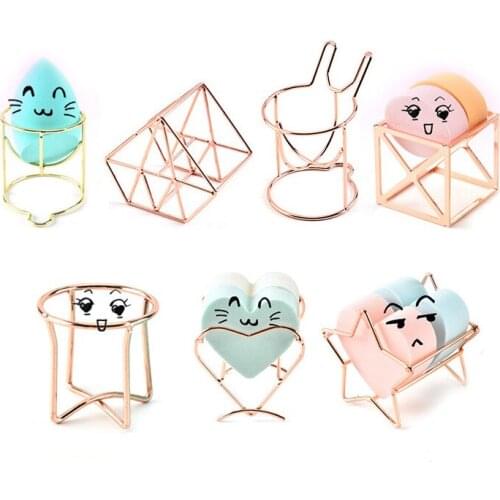 Makeup Sponge Holder Beauty Makeup Puff Rack Powder Puff Blender Storage Rack Sponge Drying Stand Holder Cosmetic Puff Holder