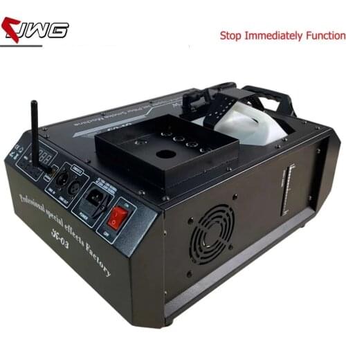Free Shipping 1500W RGB 3in1 LED Fog Stage Effect Smoke Machine Remote/DMX Control Smoke Machine Stop Immediately Function