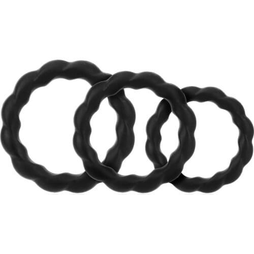 High Elasticity Delay Ejaculation Penis Trainer Sex Toys for Men Penis Rings 3/4 Pcs Penis Sleeve Time Lasting Cock Rings