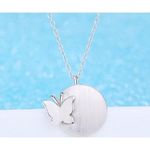 DreamySky Hot Selling Pure Silver Color Butterfly Choker Necklaces For Women Jewelry Collar Colar Free Shipping