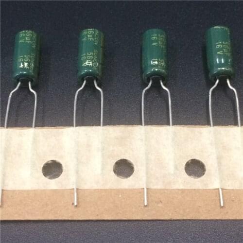 10pcs 56uF 16V SUNCON(SANYO) WX Series 5x11mm Low Impedance 16V56uF Aluminum Electrolytic Capacitor