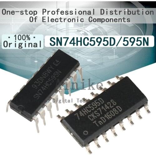10/Pcs Brand new original stock SN74HC595D SOP-16 SN74HC595N DIP-16 8 bit serial input/logic register IC chip