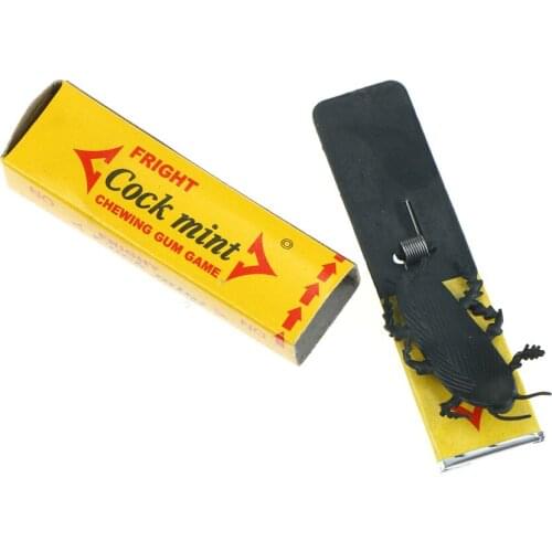 2PCS Gifts for Boyfriend Novelty Joke Chewing Gum Shocking Toy Prank Trick Gag Cockroach Gum Farce