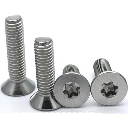 30pcs M4 Torx flat head screws T&TX countersunk headel anti-theft screw mechanical bolts stainless steel bolt 6mm-50mm length
