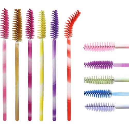 50/100pcs Micro Disposable Eyelash Brushes Mascara Makeup Wands Eye Lashes Cosmetic Brushes Makeup Tools Accessories