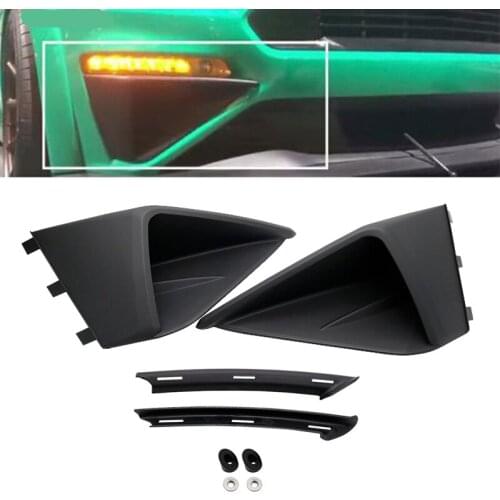 ABS Black Front Bumper Three-dimensional Air Intake Trim Panel Decorative Plates Sticker For Ford For Mustang Roush 2018 2019