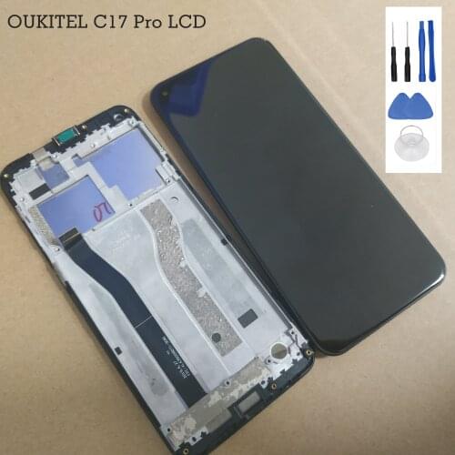 Second hand 6,35 inch LCD screen for OUKITEL C17 pro Original tested LCD, replacement glass Panel for C17 Pro