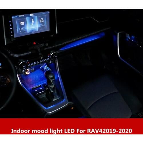 Car interior modified atmosphere lamp LED central control atmosphere lamp FOR Toyota RAV4 2019-2020