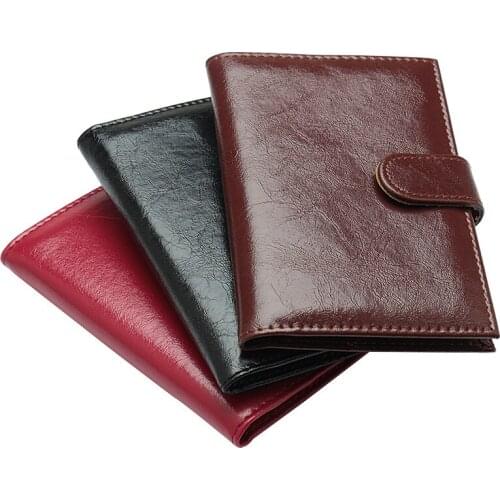 2019 Oil Wax Style Passport Cover Case Buckle novel Passport Holder Built in RFID Blocking Protect personal information